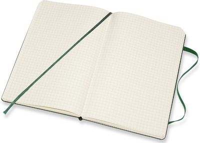 Užrašinė Moleskine HARD CLASSIC, 13x21 cm, 240 psl., langeliais, Myrtle Green