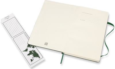 Užrašinė Moleskine HARD CLASSIC, 13x21 cm, 240 psl., langeliais, Myrtle Green