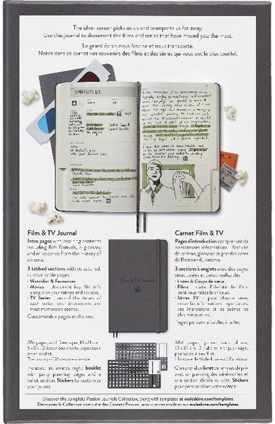 Užrašinė Moleskine PASSION FILM&TV JOURNAL dėžutėje, 13x21 cm, 400 psl.