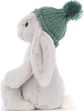 Pliušinis žaislas zuikis BASHFUL Toasty Bunny Silver (mažas su kepure)