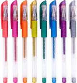 Geliniai rašikliai SCENTOS su blizgučiais, kvepiantys, 8 vnt