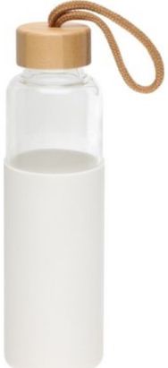Stiklinė gertuvė MAKU SILICON SLEEVE WHITE, 550ml