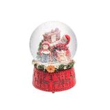 Sniego gaublys-muzikinė dėžutė SANTA, 14 cm