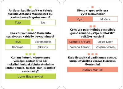 Stalo žaidimas ŽINOVŲ KLUBAS