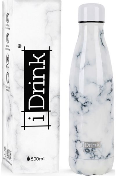 Nerūdijančio plieno gertuvė MARBLE WHITE, 500 ml
