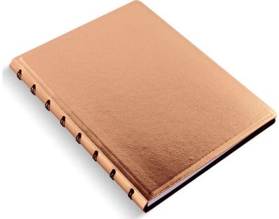 Užrašinė FILOFAX Saffiano Metallic, A5, keičiami lapai, Rose Gold