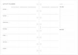 Priedai FILOFAX užrašinėms: lapai Activity Planner, A5, 80 gsm, 56 l.