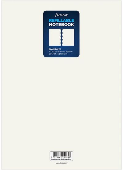 Priedai FILOFAX užrašinėms: lapai lygūs, A4, 100 gsm, 32 l.