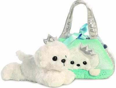 Pliušinis žaislas rankinėje AURORA FANCY PALS Pudeliukė princesė, 20 cm