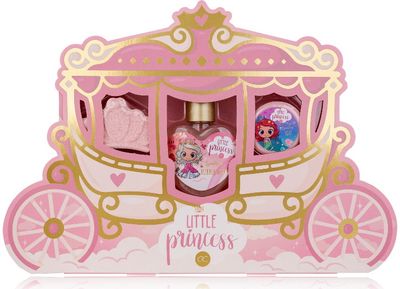 Vonios rinkinys LITTLE PRINCESS karietos dėžutėje (vonios putos+vonios burbulas+ muilas), 80ml+50g+20g