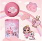 Vonios rinkinys LITTLE PRINCESS taupyklėje (vonios putos+vonios burbulas+kempinė ), 80ml+50g+10g