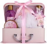 Vonios rinkinys LITTLE PRINCESS lagaminėlyje (dušo želė+vonios putos+vonios drus ka+kūno losjonas+vonios burbulai+kempinė), 300ml+300ml+200g+110ml+40gx2+20g