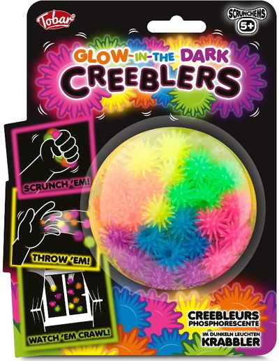 Limpantys kamuoliukas SCRUNCHEMS GLOW IN THE DARK CREEBLERS