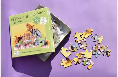 Dėlionių rinkinys PETSONO IR FINDUSO DĖLIONĖS (4 dėlionės po 12 detalių)