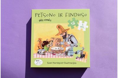 Dėlionių rinkinys PETSONO IR FINDUSO DĖLIONĖS (4 dėlionės po 12 detalių)