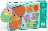 Lavinamoji dėlionė DJECO Puzzle Duo juokingi kiaušiniai