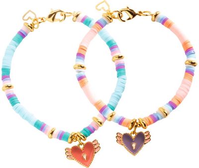 Kūrybinis rinkinys draugystės apyrankės DJECO You&Me Heishi širdelė