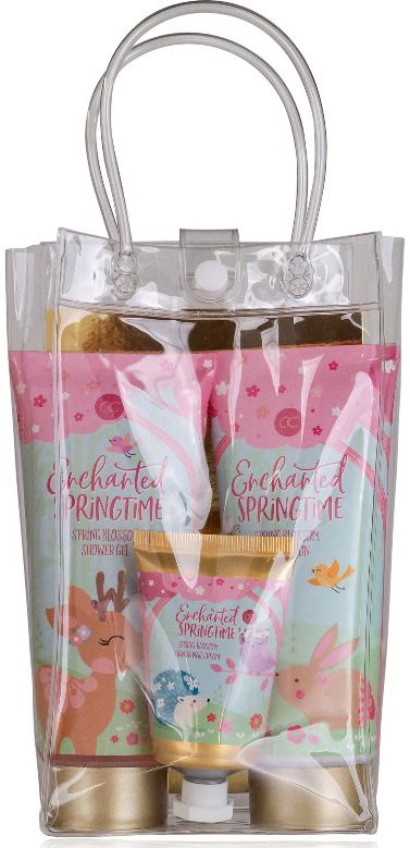 Dovanų rinkinys ENCHANTED SPRINGTIME (dušo želė+kūno losjonas+rankų kremas), 200 ml+200 ml+60 ml