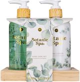 Rankų priežiūros rinkinys BOTANIC SPA mediniame padėkliuke (muilas+losjonas), 29 0 ml+290 ml