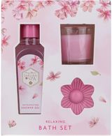 Vonios rinkinys SAKURA SPA (dušo želė+muilas+žvakė), 110 ml+25 g