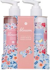 Rankų priežiūros rinkinys BLOSSOM (skystas muilas+losjonas), 200 ml+200 ml