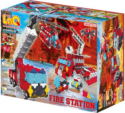 Japoniškas konstruktorius LaQ Hamacron Constructor FIRE STATION