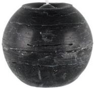 Žvakė RUSTIC BALL BLACK, 8cm