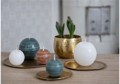 Žvakė RUSTIC BALL AGAVE GREEN, 8cm