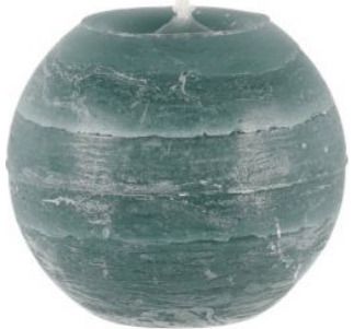 Žvakė RUSTIC BALL AGAVE GREEN, 8cm