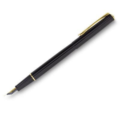 Plunksnakotis Diplomat TRAVELLER, F, Black lacquer-Gold