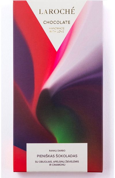 LAROCHÉ Pieninis šokoladas su obuoliais, apelsinų žievelėmis ir cinamonu N°6, 90 g