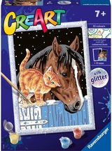 Tapyba pagal numerius RAVENSBURGER Stable Friends 27x20 cm.