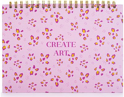 Eskizavimo albumas POSH+POP FLOWER+25 geliniai rašikliai, Pink