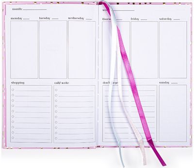 Savaitės planuoklis POSH+POP FLOWER su lipdukais, Pink