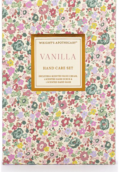 Rankų priežiūros rinkinys VANILLA (kremas+rankų kaukė+šveitiklis), 50ml+50ml+38m l