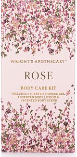 Kūno priežiūros rinkinys ROSE (kūno losjonas+dušo želė+kūno šveitiklis), 100ml+1 00ml+50ml