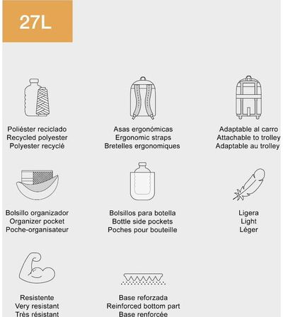 Kuprinė MR OSLO SPACE BUNNY, RPET, 41 cm, 3 skyrių