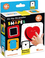 Lavinamasis žaidimas BANANAPANDA On-the-Go Puzzle Discovering Shapes 18m+