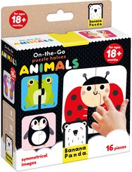 Lavinamasis žaidimas BANANAPANDA On-the-Go Puzzle Halves Animals 18m+