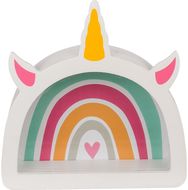 Medinė taupyklė RAINBOW UNICORN, 17,5x5x18 cm