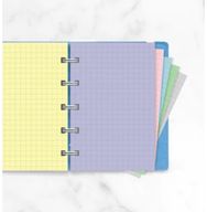Priedai FILOFAX užrašinėms: lapai langeliais, Personal, 120 gsm, 60 l., spalvoti