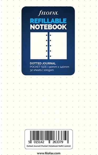 Pkt Notebook Refill Dotted journal paper White