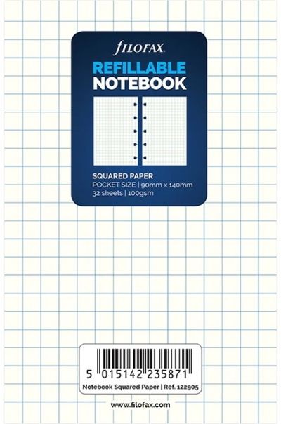 Pkt Notebook Refill Squared Paper White