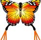 Aitvaras ECOLINE: Butterfly Kite Monarch - drugelis monarchas