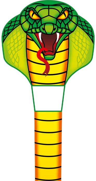 Aitvaras ECOLINE: Emerald Cobra Kite - gyvatė kobra
