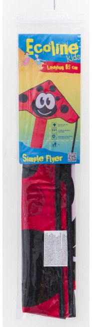 Aitvaras ECOLINE: Simple Flyer Ladybug 85 cm - boružėlė