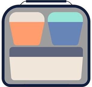 Pietų krepšelio rinkinys MILAN THE FUN (krepšelis+dėžutės 3vnt), 23x20x11 cm