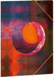 Aplankas kartoninis ORANGE MOON su guma, A4