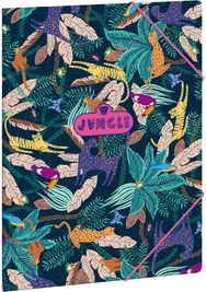 Aplankas kartoninis JUNGLE 5062 su guma, A4