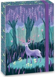 Dėklas sąsiuviniams MIDNIGHT WISH su guma, A4